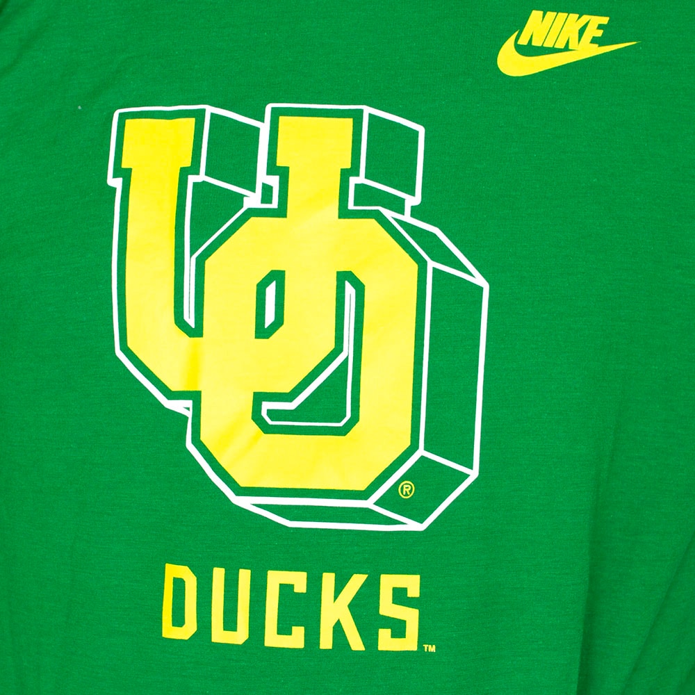 Interlocking UO, Nike, Green, Long Sleeve, Tri-blend, Men, Hooded, T-Shirt, 945430